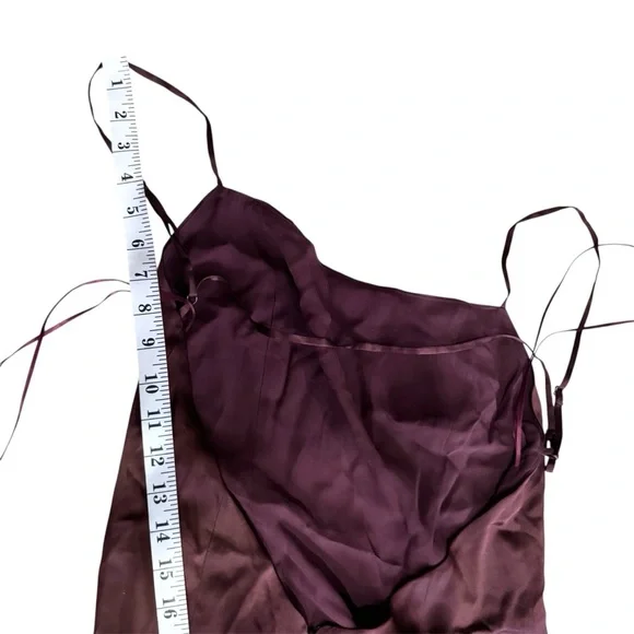 Reformation 100% silk Melina Brown Dress NEW - Picture 8 of 10